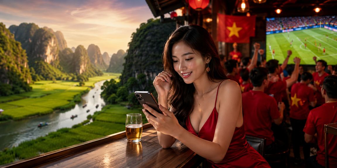 Người dùng Việt Nam trải nghiệm hoàn tiền cashback trong khung cảnh thiên nhiên Ninh Bình